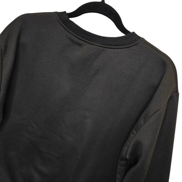 Halloween Medium Dancing Pumpkin Skeleton Black Crewneck Pullover Sweater - Picture 7 of 13